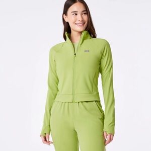RARE Figs Matcha On-Shift ContourKnit Cropped Jacket NWT Never worn